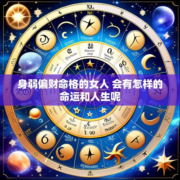 身弱偏财命格的女人 会有怎样的命运和人生呢
