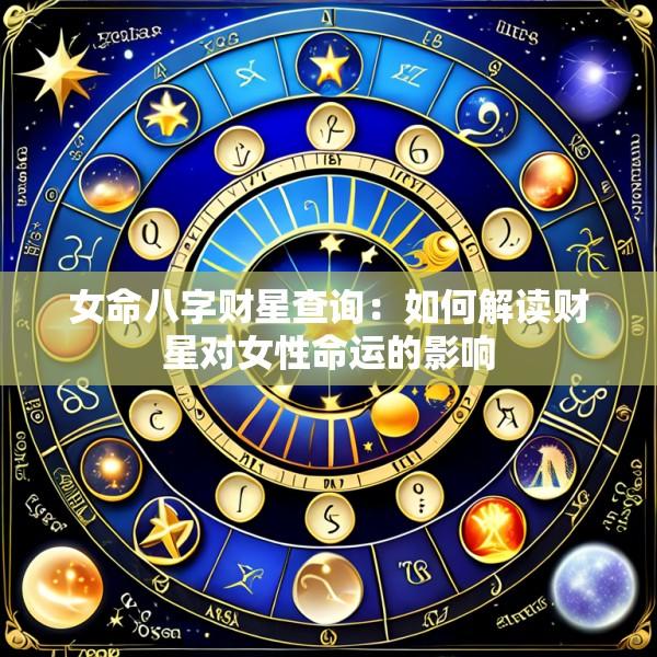 女命八字财星查询：如何解读财星对女性命运的影响