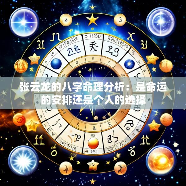 张云龙的八字命理分析：是命运的安排还是个人的选择