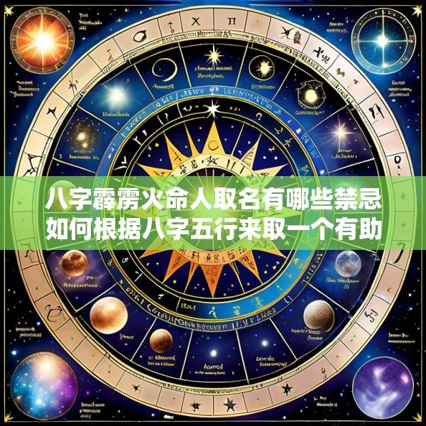 八字霹雳火命人取名有哪些禁忌如何根据八字五行来取一个有助于运势的好名字