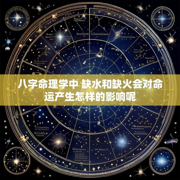 八字命理学中 缺水和缺火会对命运产生怎样的影响呢