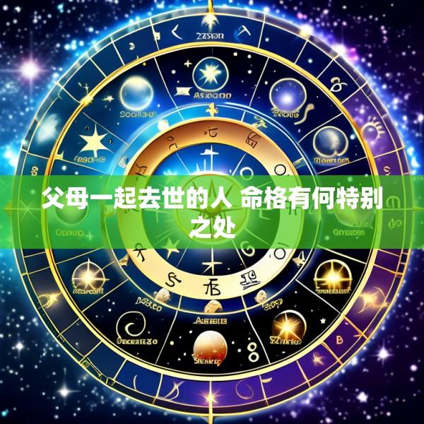 父母一起去世的人 命格有何特别之处