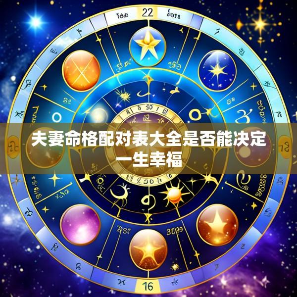 夫妻命格配对表大全是否能决定一生幸福
