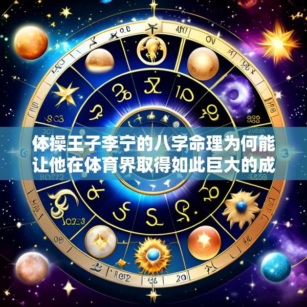 体操王子李宁的八字命理为何能让他在体育界取得如此巨大的成功