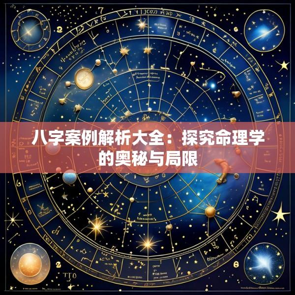 八字案例解析大全：探究命理学的奥秘与局限