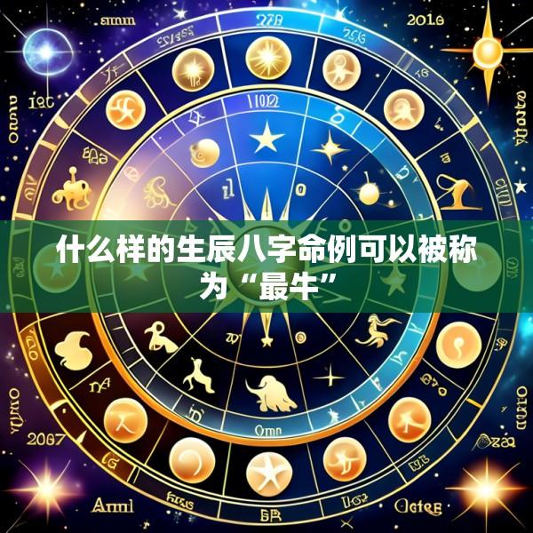 什么样的生辰八字命例可以被称为“最牛”