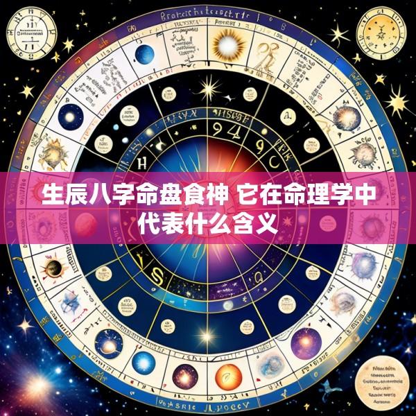 生辰八字命盘食神 它在命理学中代表什么含义