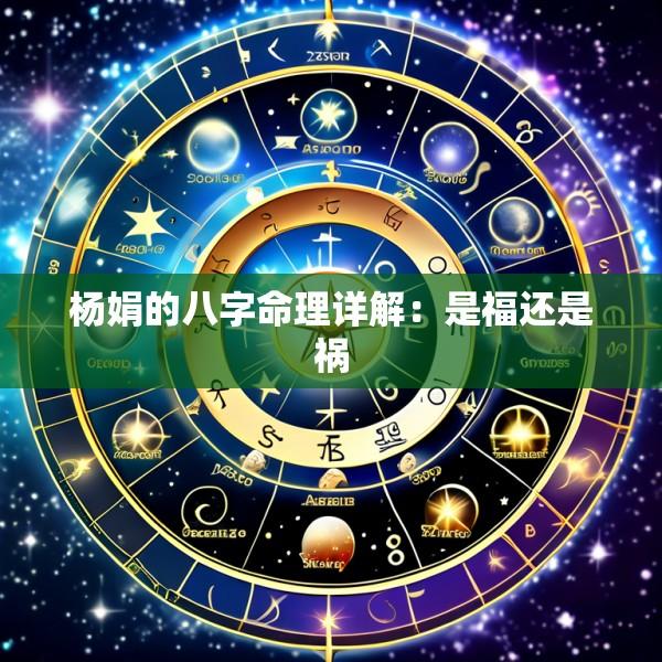 杨娟的八字命理详解：是福还是祸
