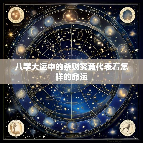 八字大运中的杀财究竟代表着怎样的命运