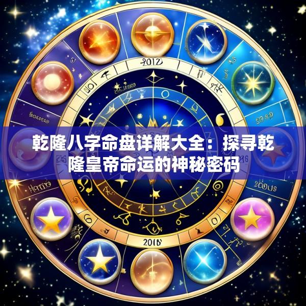 乾隆八字命盘详解大全：探寻乾隆皇帝命运的神秘密码