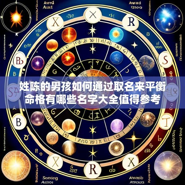 姓陈的男孩如何通过取名来平衡命格有哪些名字大全值得参考