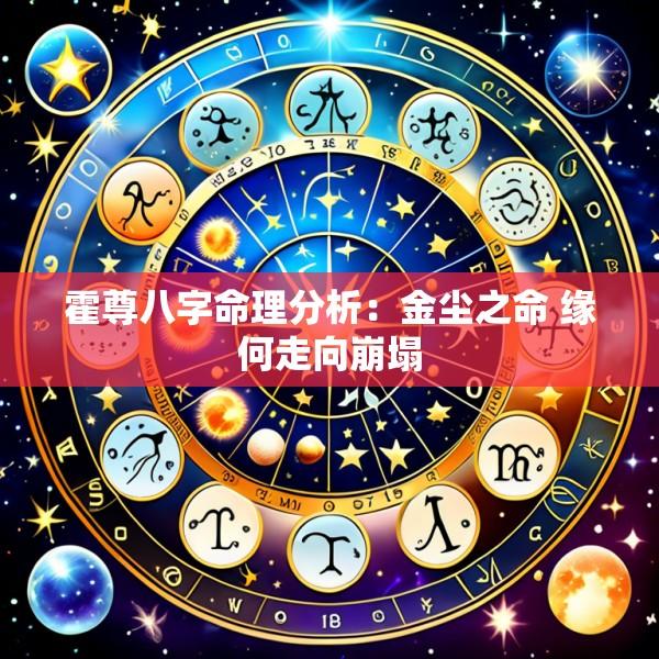 霍尊八字命理分析：金尘之命 缘何走向崩塌