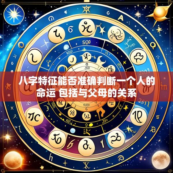 八字特征能否准确判断一个人的命运 包括与父母的关系