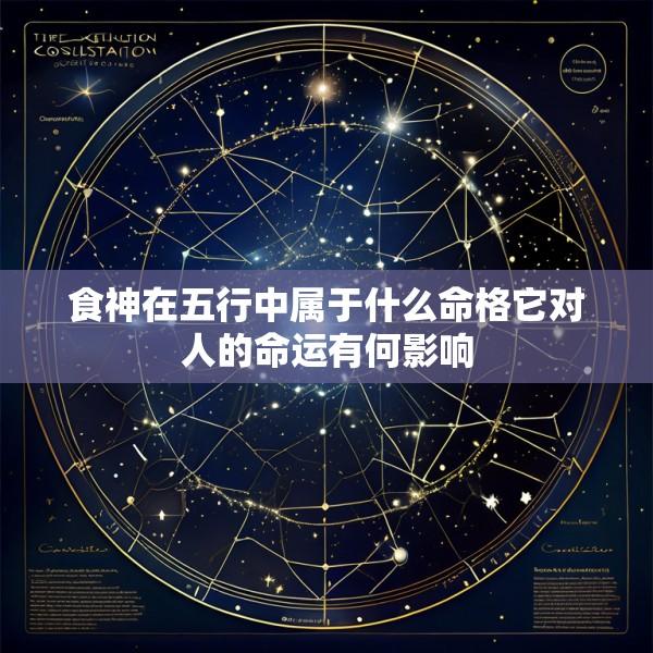 食神在五行中属于什么命格它对人的命运有何影响