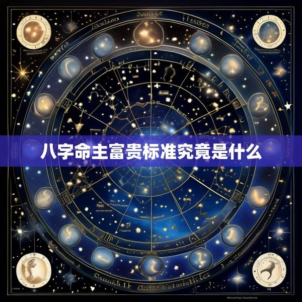 八字命主富贵标准究竟是什么