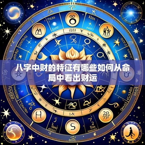 八字中财的特征有哪些如何从命局中看出财运