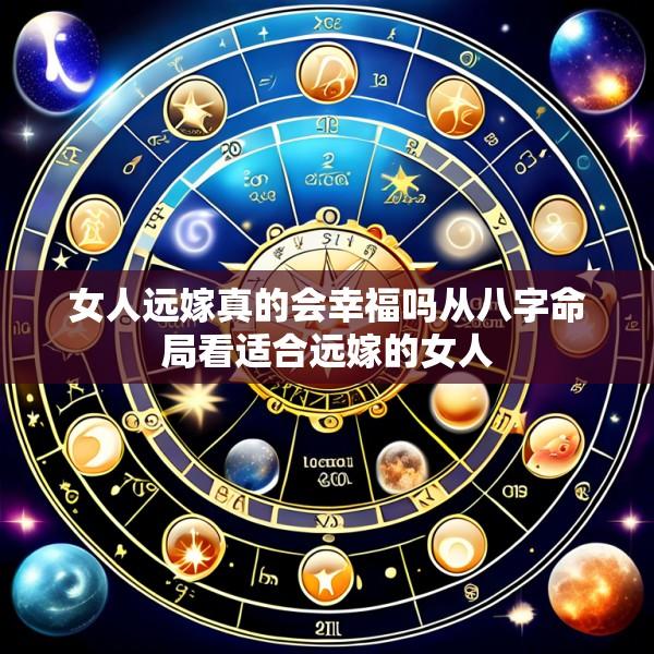女人远嫁真的会幸福吗从八字命局看适合远嫁的女人