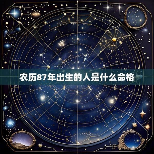 农历87年出生的人是什么命格