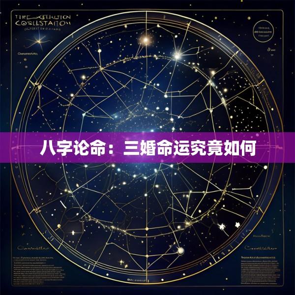 八字论命：三婚命运究竟如何