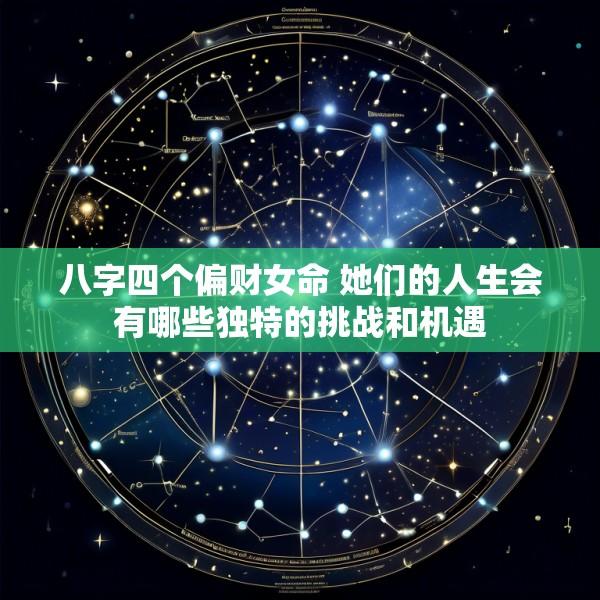 八字四个偏财女命 她们的人生会有哪些独特的挑战和机遇
