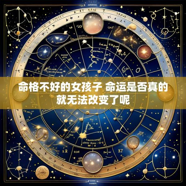 命格不好的女孩子 命运是否真的就无法改变了呢