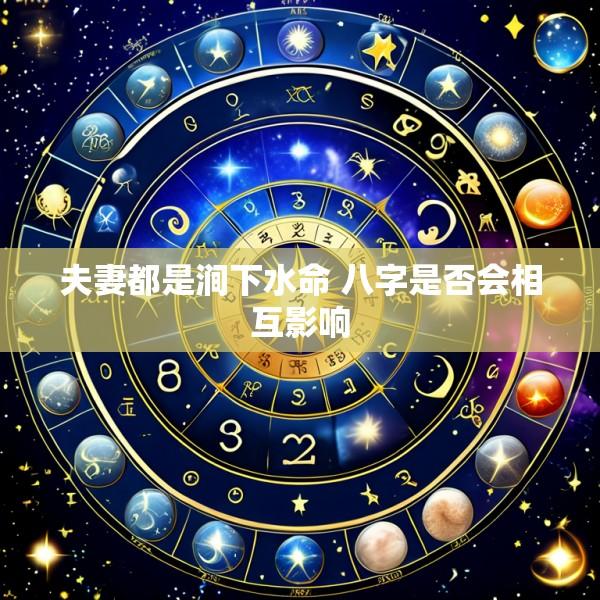 夫妻都是涧下水命 八字是否会相互影响