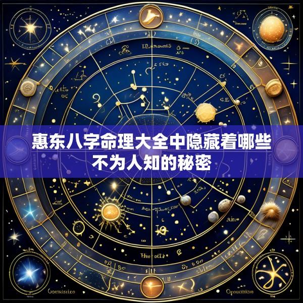 惠东八字命理大全中隐藏着哪些不为人知的秘密