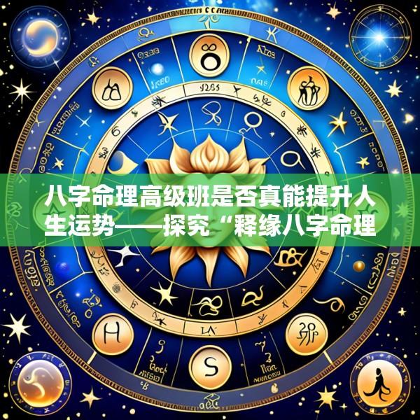 八字命理高级班是否真能提升人生运势——探究“释缘八字命理高级班”的奥秘