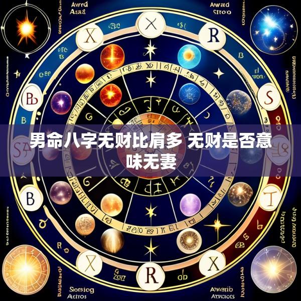 男命八字无财比肩多 无财是否意味无妻