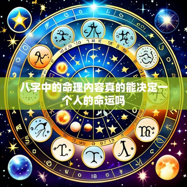 八字中的命理内容真的能决定一个人的命运吗