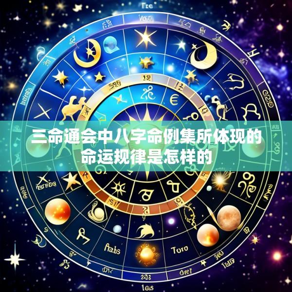 三命通会中八字命例集所体现的命运规律是怎样的