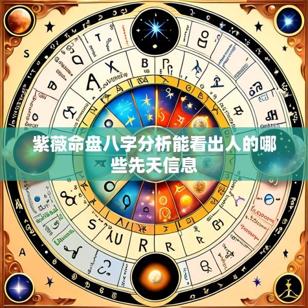 紫薇命盘八字分析能看出人的哪些先天信息