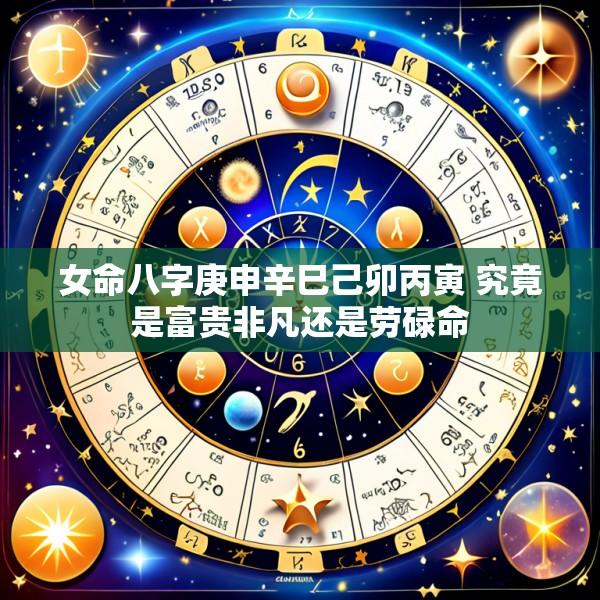 女命八字庚申辛巳己卯丙寅 究竟是富贵非凡还是劳碌命