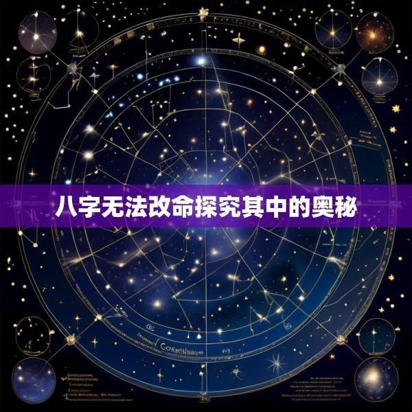 八字无法改命探究其中的奥秘
