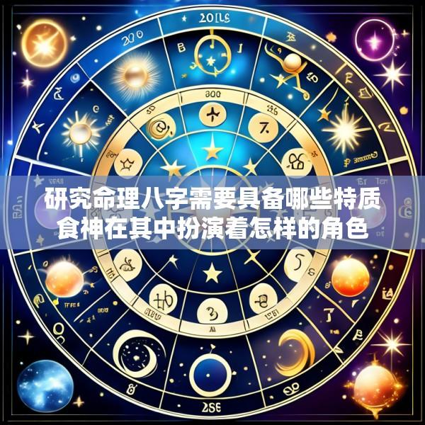 研究命理八字需要具备哪些特质食神在其中扮演着怎样的角色