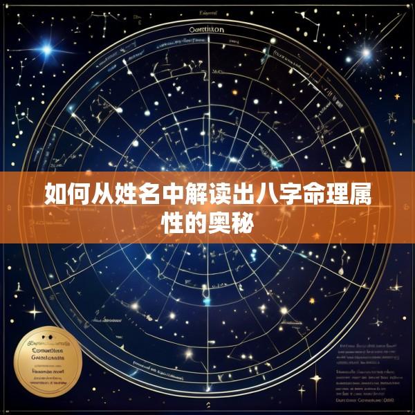 如何从姓名中解读出八字命理属性的奥秘