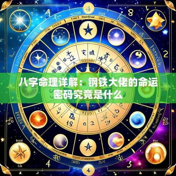 八字命理详解：钢铁大佬的命运密码究竟是什么