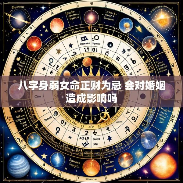 八字身弱女命正财为忌 会对婚姻造成影响吗