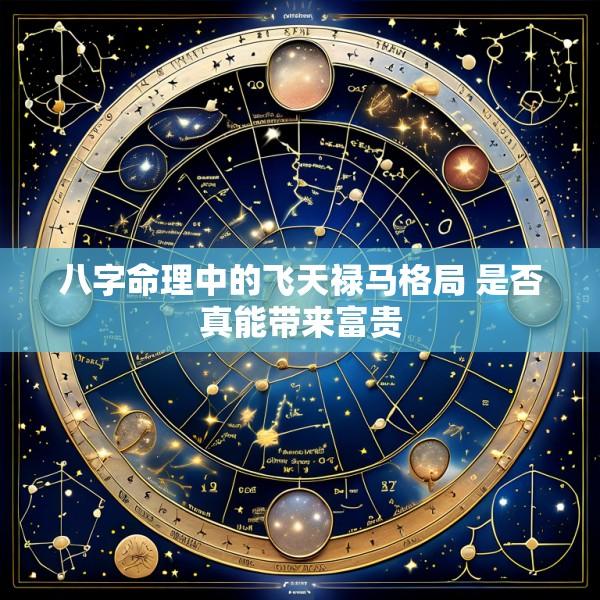 八字命理中的飞天禄马格局 是否真能带来富贵
