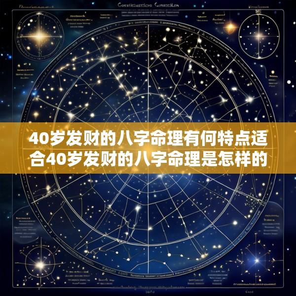 40岁发财的八字命理有何特点适合40岁发财的八字命理是怎样的
