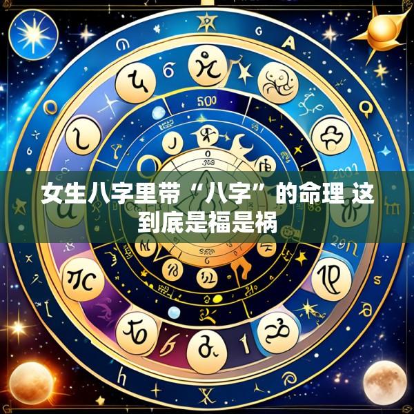 女生八字里带“八字”的命理 这到底是福是祸