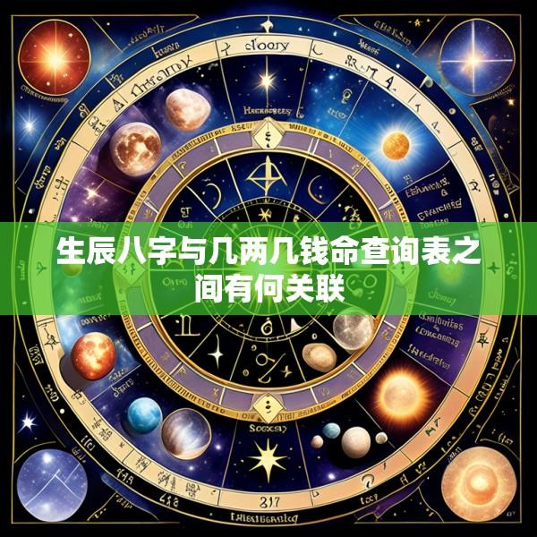 生辰八字与几两几钱命查询表之间有何关联