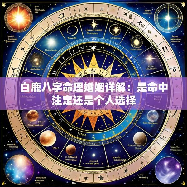 白鹿八字命理婚姻详解：是命中注定还是个人选择