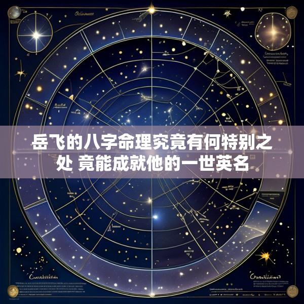 岳飞的八字命理究竟有何特别之处 竟能成就他的一世英名