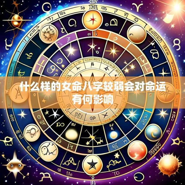 什么样的女命八字较弱会对命运有何影响
