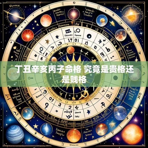 丁丑辛亥丙子命格 究竟是贵格还是贱格