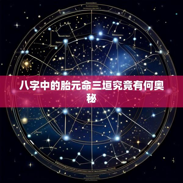八字中的胎元命三垣究竟有何奥秘