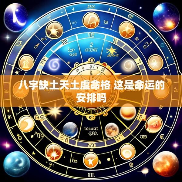 八字缺土天土虚命格 这是命运的安排吗