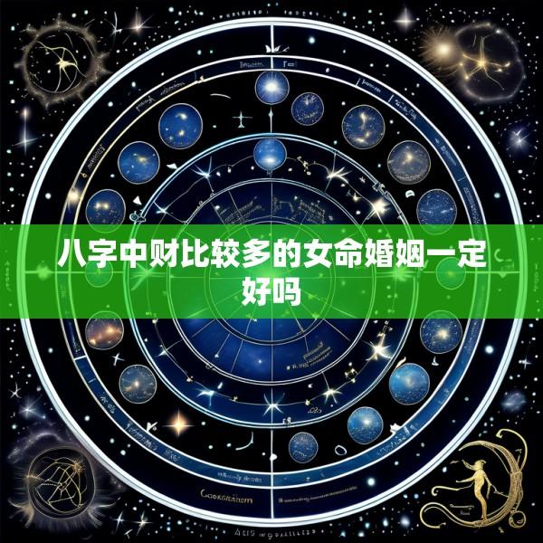 八字中财比较多的女命婚姻一定好吗
