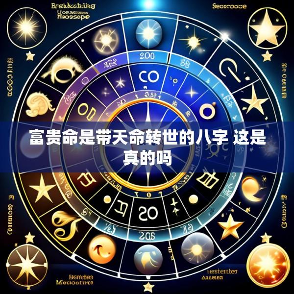富贵命是带天命转世的八字 这是真的吗